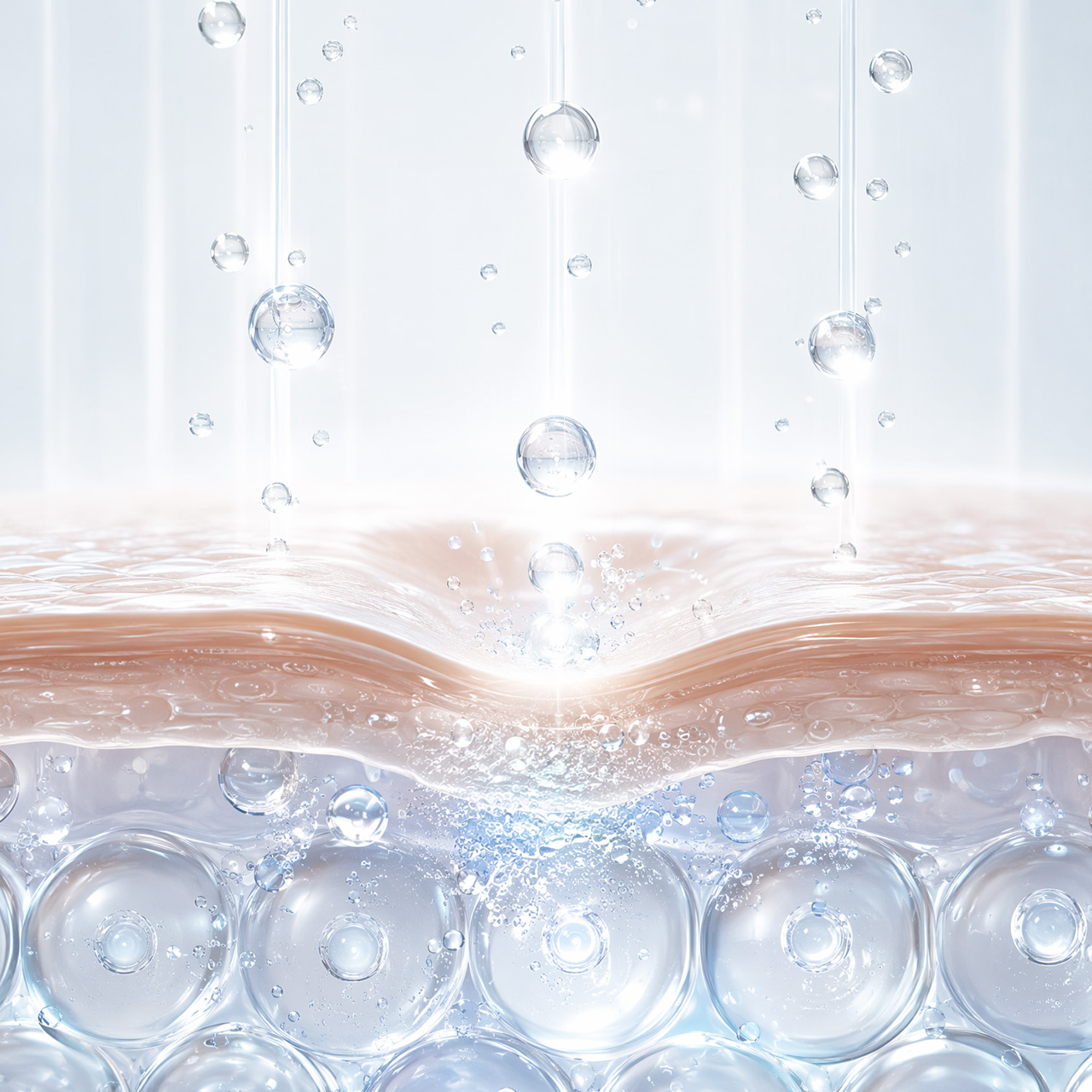 빛을 받은 beauté 인쇄물의 곡면 — 안에서부터 차오르는 밀도